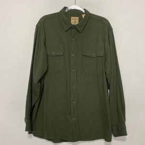 Red Head Men's Green Gorpcore Chest Pockets Button Down Shirt Size XL